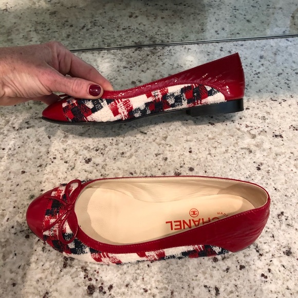 Chanel classic two tone ballet flats size 37 - Picture 5 of 7